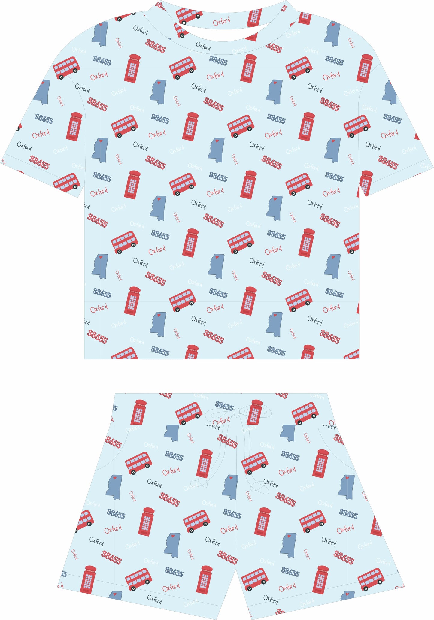 "Meet Me in Oxford" Adult 2 piece set