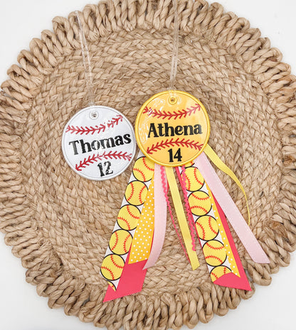 Baseball/Softball Bag Tag